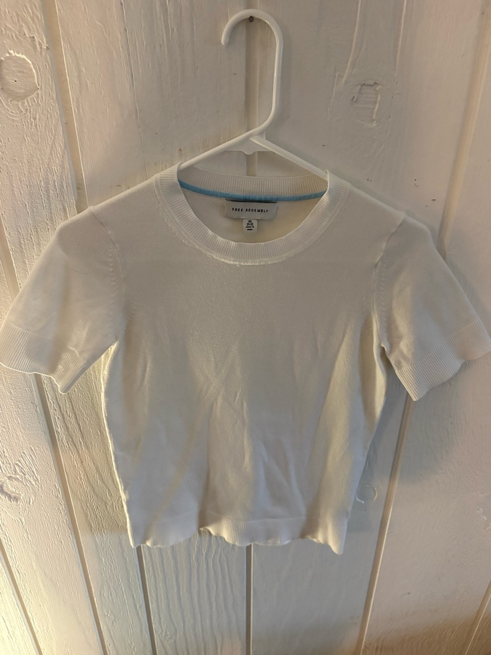 A.P.C. White Short-Sleeve Crewneck Knit Top